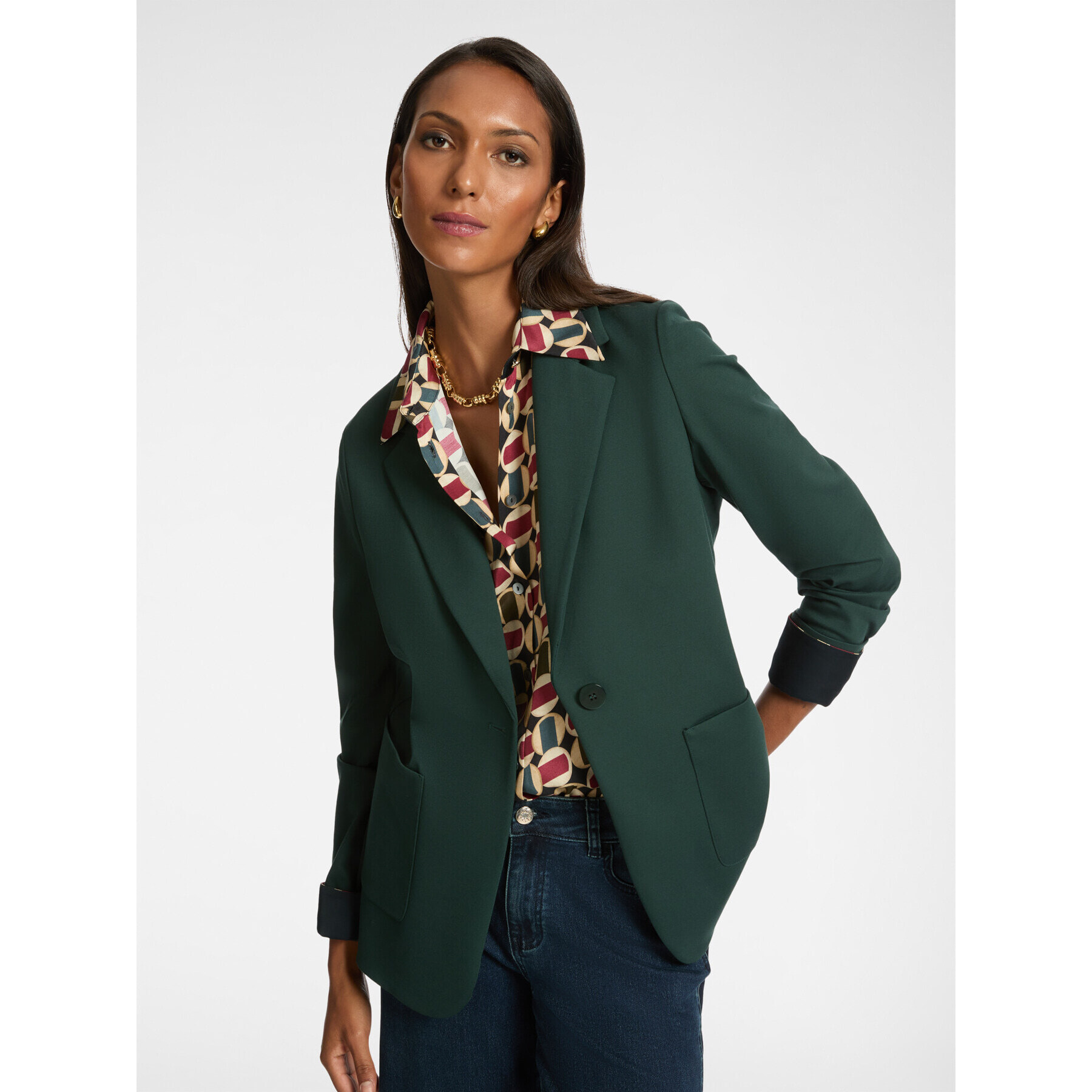 Elena Mirò - Blazer in punto Milano - Verde