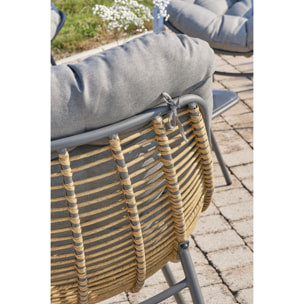 TULUM - Salon de jardin 4 places en résine tressée