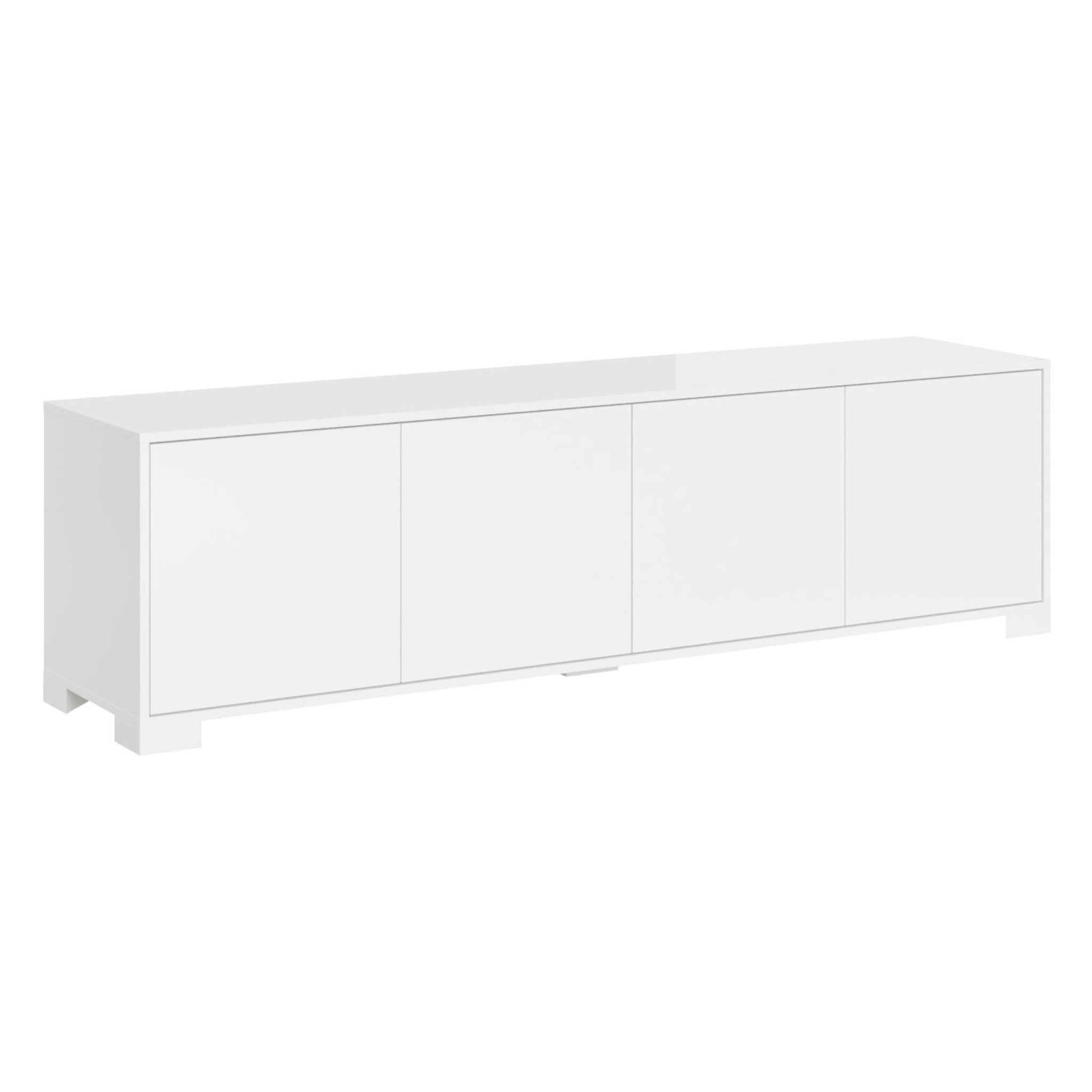 Meuble de TV 4 puertas 172x40x48 cm Lumina blanco brillante