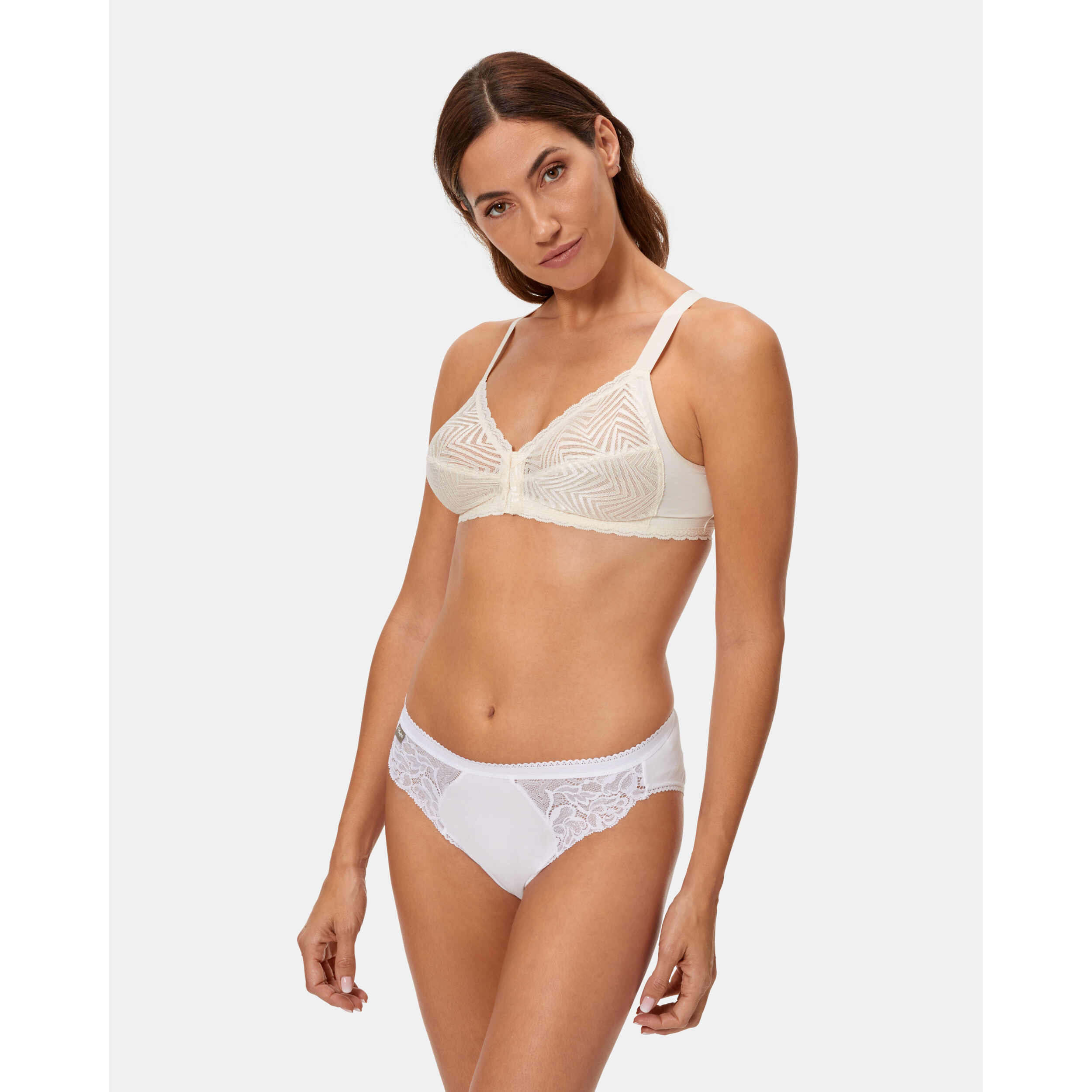 Sujetador Ideal Posture sin aros. Con apertura frontal.