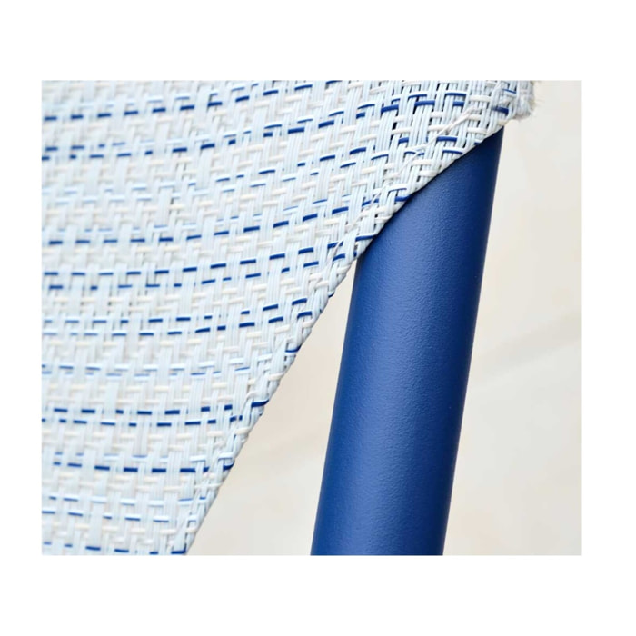 Lot de 6 Chiliennes en acier - bleu nuit - SUNNY