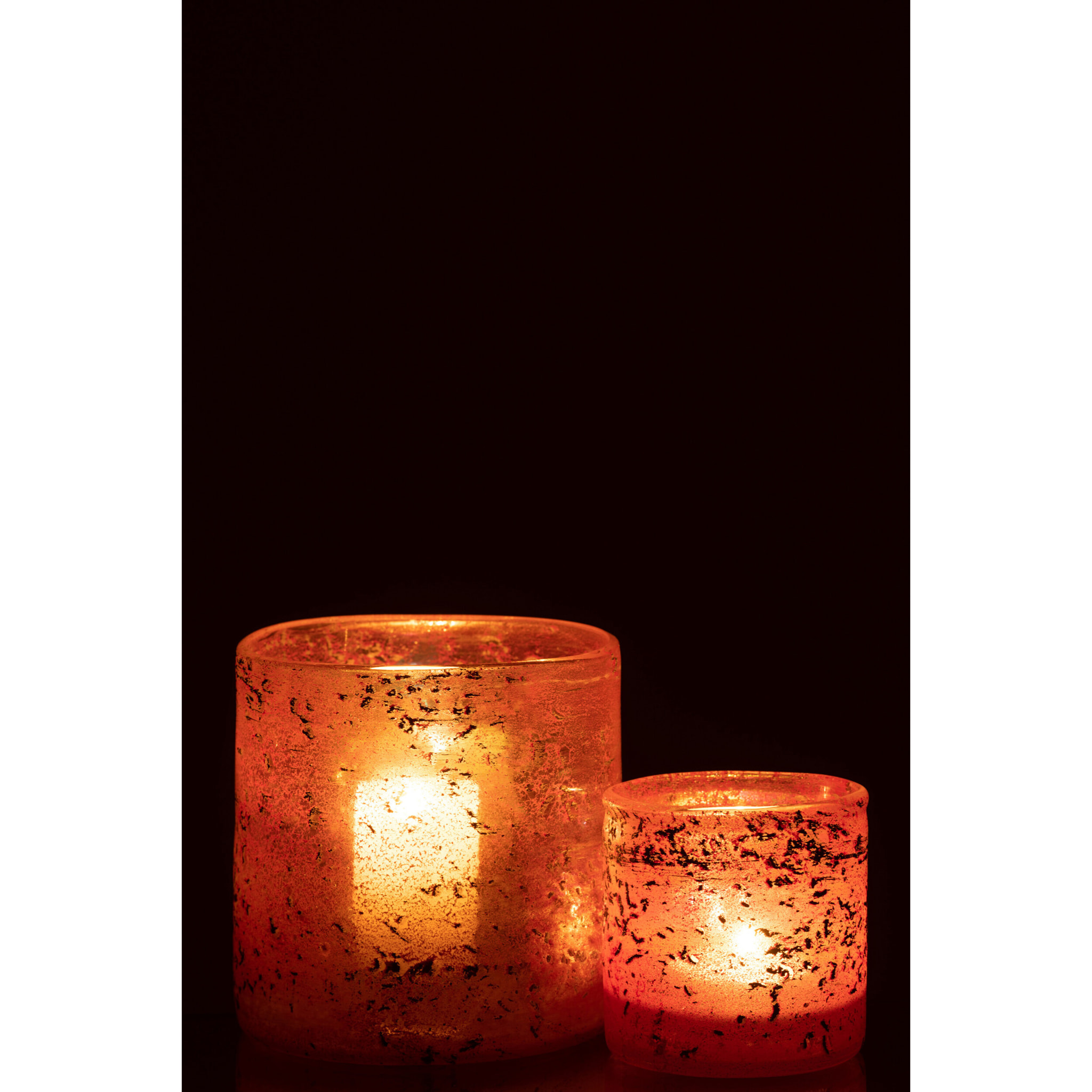 J-Line photophore - verre - rose - medium