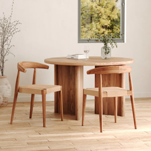 Lot de 2 chaises en bois de teck et cordage type loom - Alia