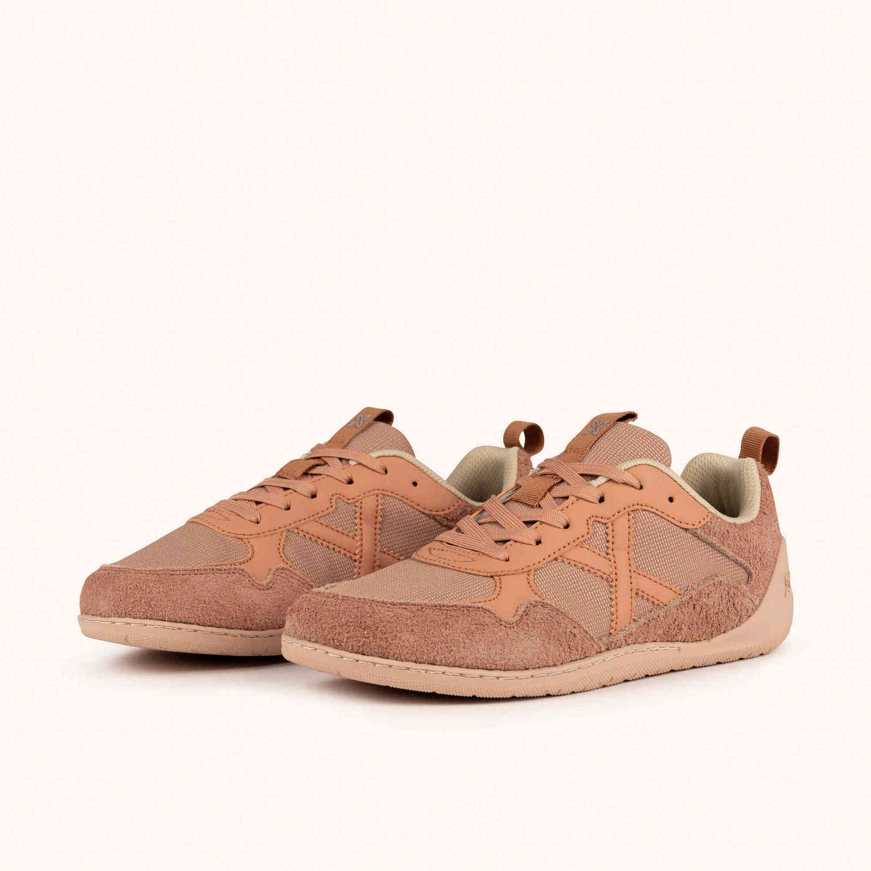 MUNICH FLEXING 09 Zapatillas Wild Feet "Barefoot" color teja y arena con puntera ancha
