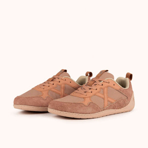 MUNICH FLEXING 09 Zapatillas Wild Feet "Barefoot" color teja y arena con puntera ancha