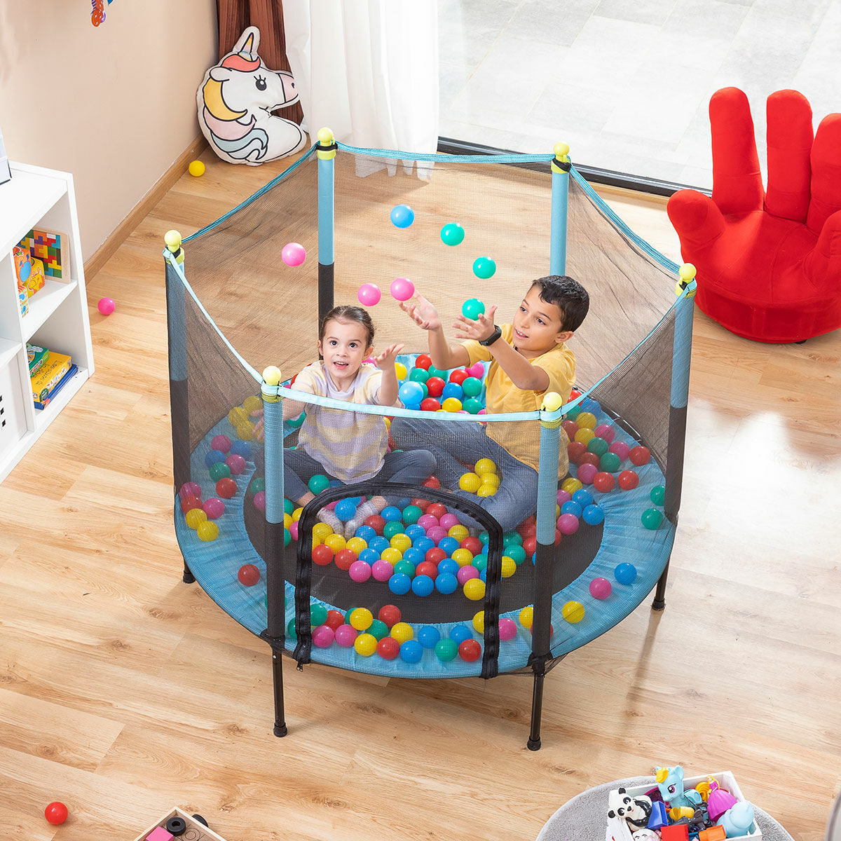 Trampolino per Bambini con Rete di Sicurezza Kidine InnovaGoods