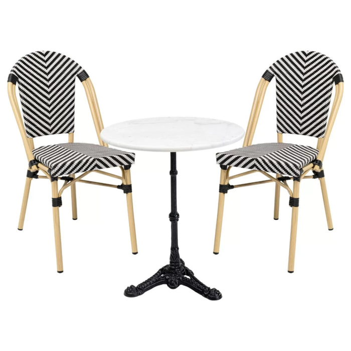 Ensemble de jardin Bistrot Montmartre noir Kare Design