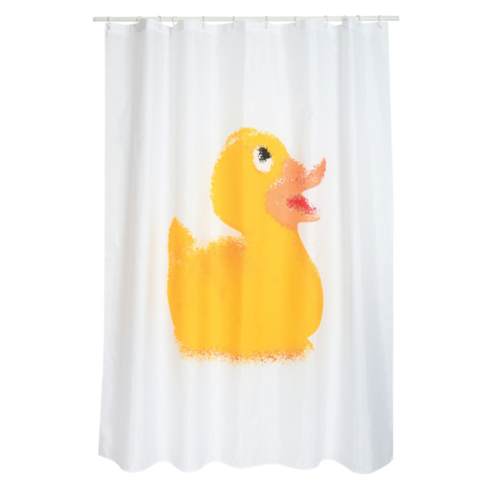 Rideau de douche Polyester 180x200cm Mr DUCK - Anneaux inclus MSV