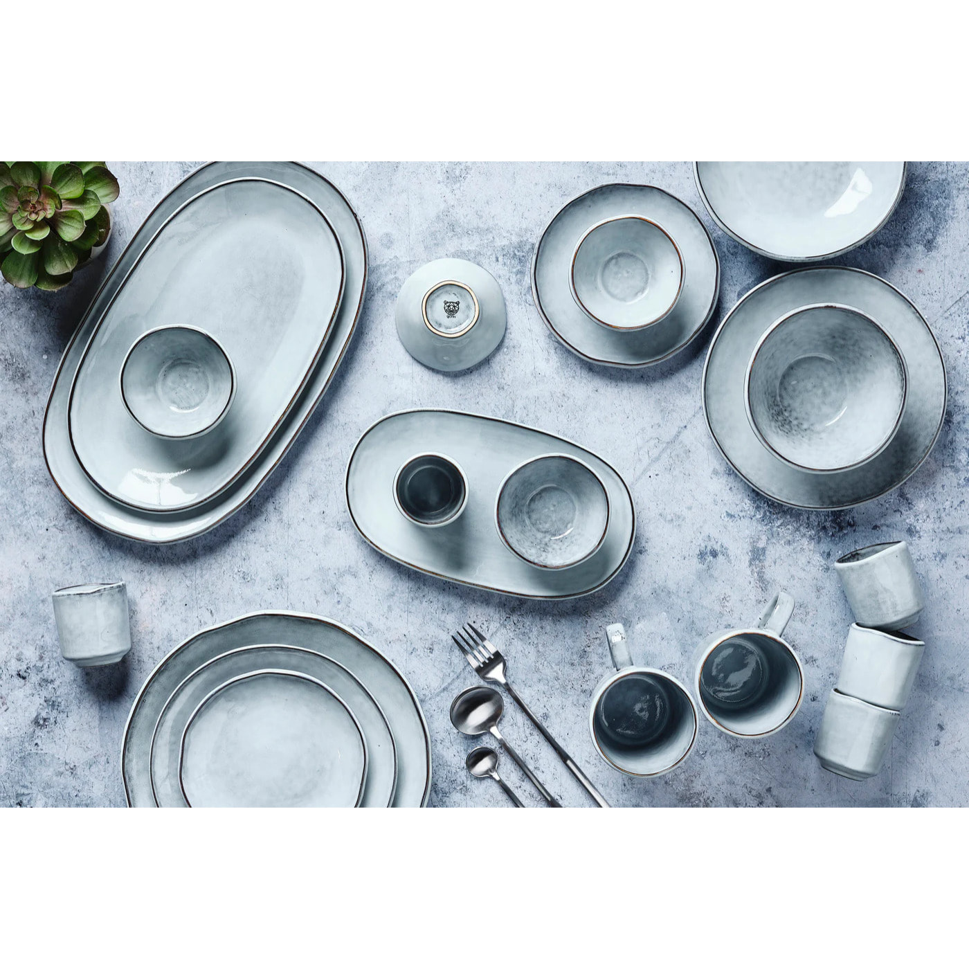 Assiette CLOUD Ø21,5cm - 6 pièces - Gris orage