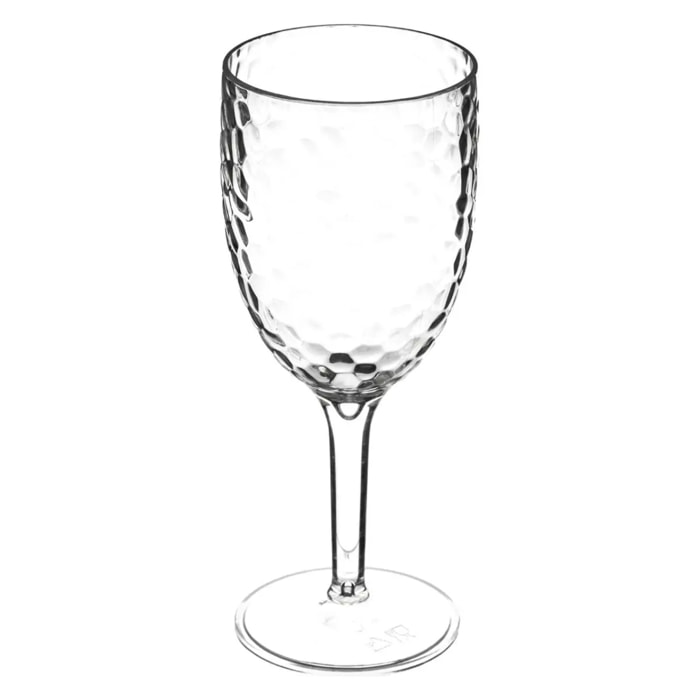 Verre à vin martelé "Estiva" transparent