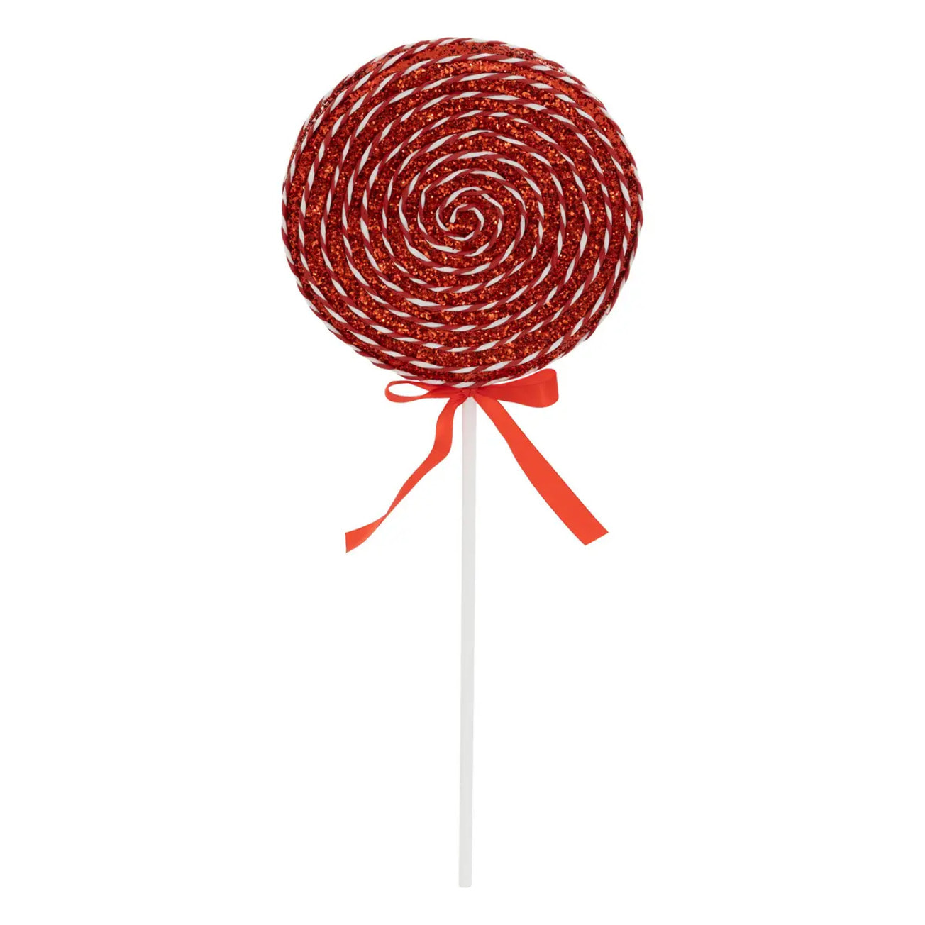 Sujet sucette polystyrène D.19cmxH.50cm rouge