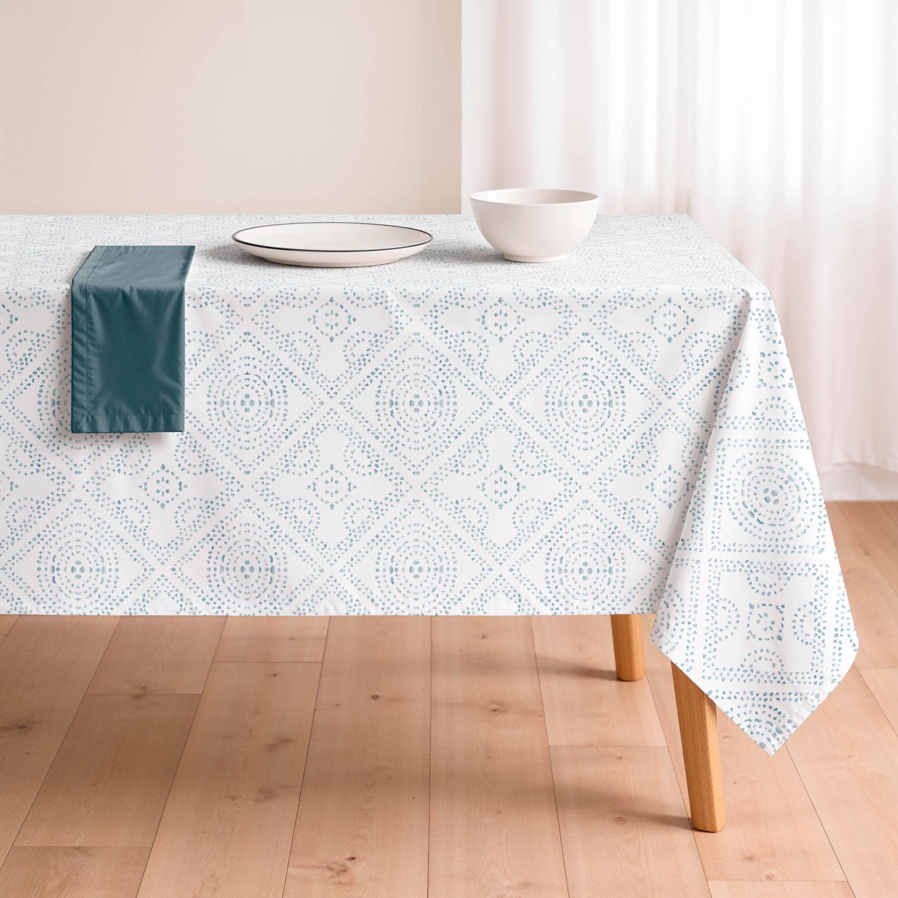 Nappe anti-taches BROKLIN BLEU - en 100 % coton