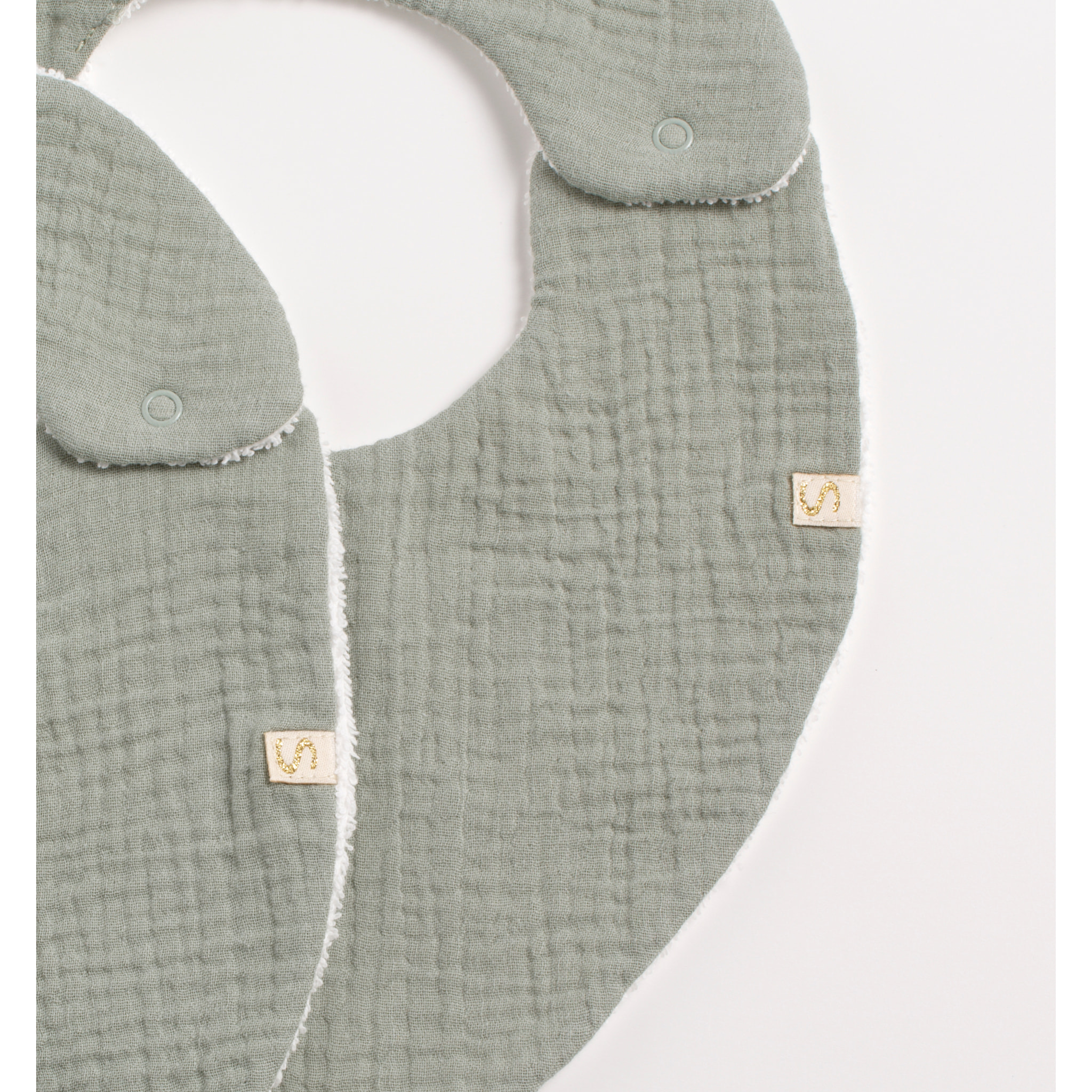 Lot de 2 bavoirs en gaze de coton
