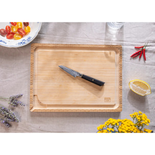 Coltello d'Office Bunka | Lama 90 mm | Acciaio Inossidabile Giapponese San-Mai