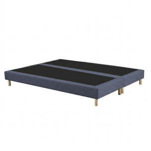 Ensemble matelas mousse haute résilience CALLISTO, H29 cm, accueil mémoire de forme, sommier bleu