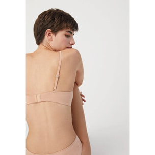 Reggiseno imbottito con ferretto beige, coppe B e C