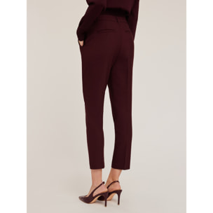 Motivi - Pantaloni regular in tessuto tecnico - Bordeaux