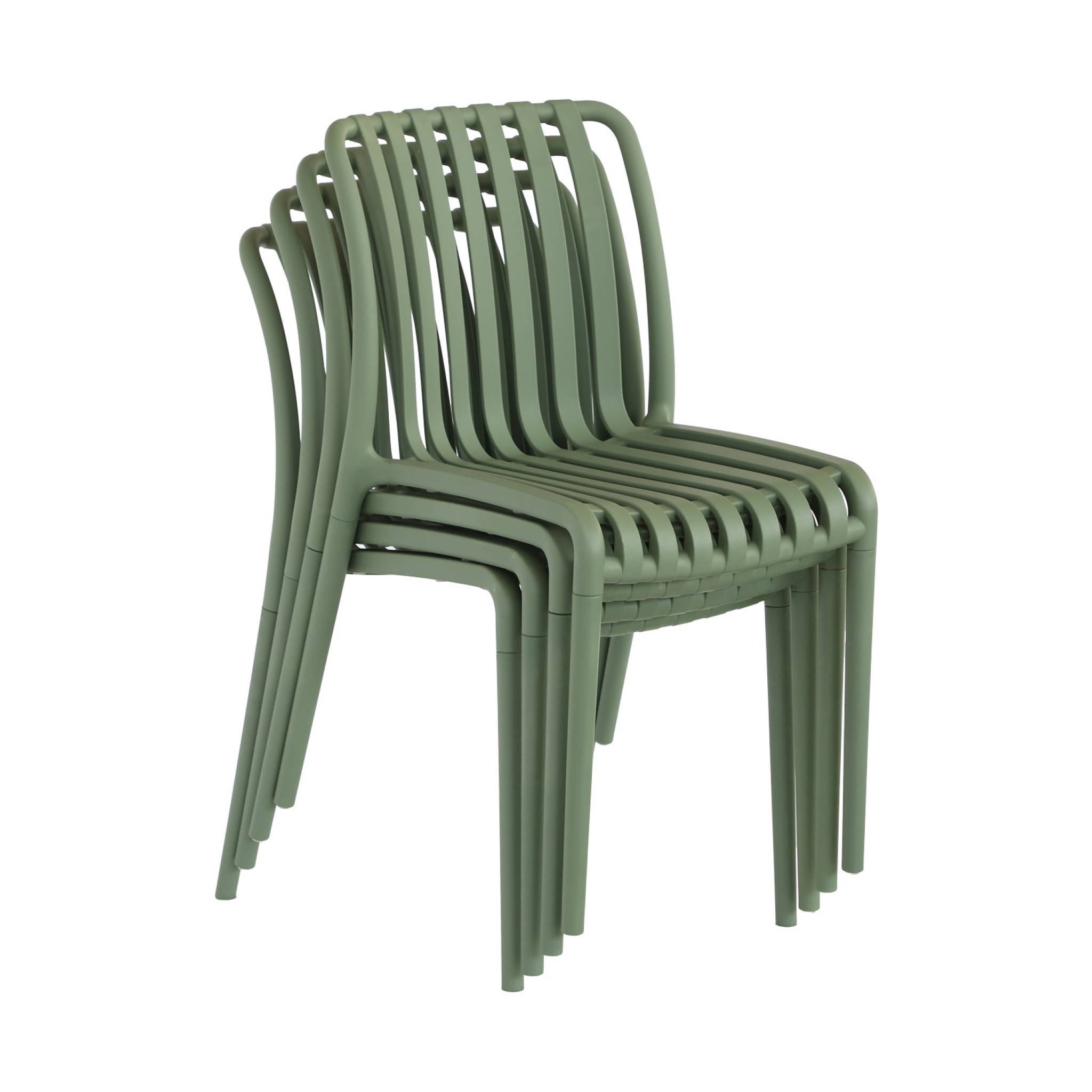 Chaise de jardin empilable plastique (lot de 4) AGATHE CHAISES