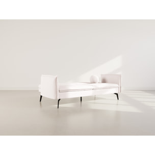 Lexie - Canapé convertible clic-clac 2 places en velours côtelé - Beige