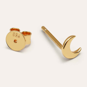 Orecchino Singolo Moon Argento Placcato Oro