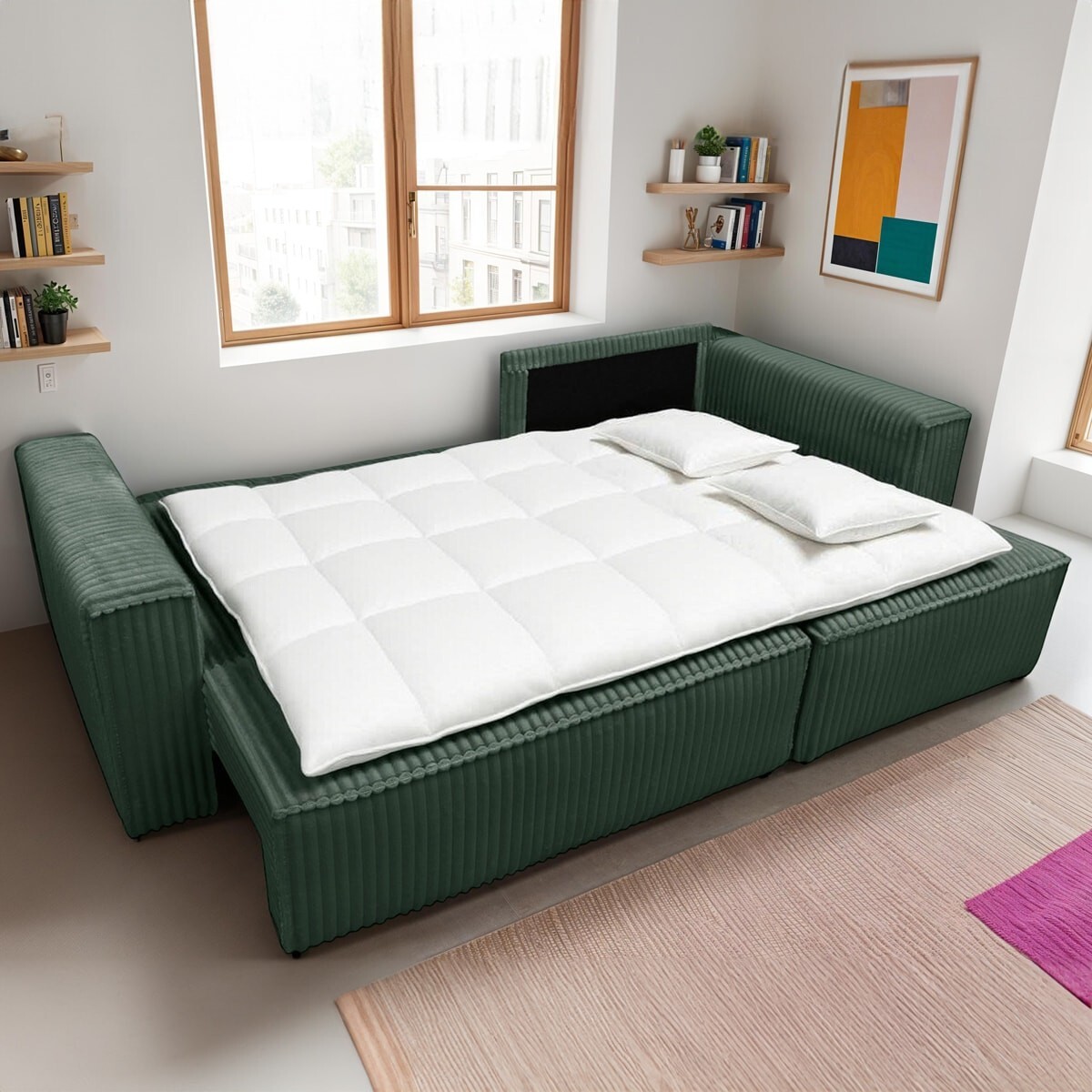 Canapé d'angle convertible 4 places - LIVIA