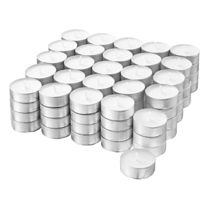 set de velas candelitas blancas sin aromas en set de 100 unidades 37x10mm