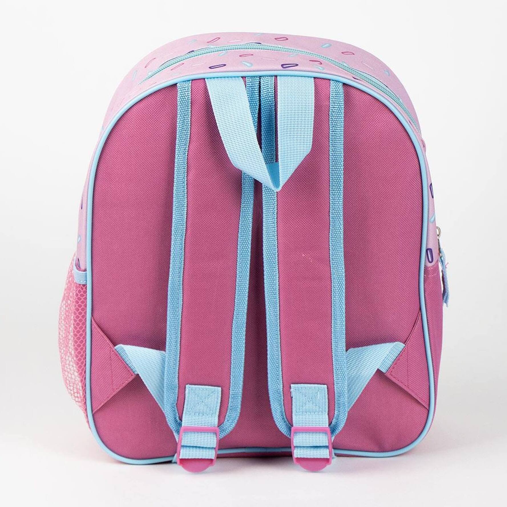 Mochila infantil de gabby´s dollhouse - color rosa - cierre de cremallera - 25x20x29 cm - mochila escolar - asas acolchadas