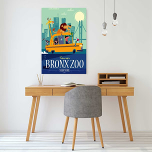 Tableau retro bronx zoo Toile imprimée