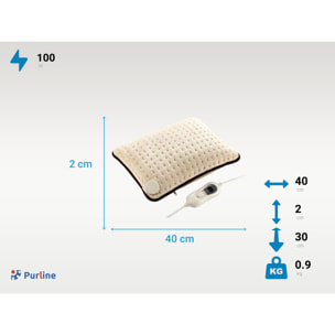 Cuscino con calore elettrico 100W beige beige 40x30cm