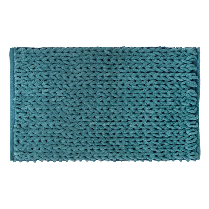Tapis de bain 50x75cm "Colorama" bleu pétrole