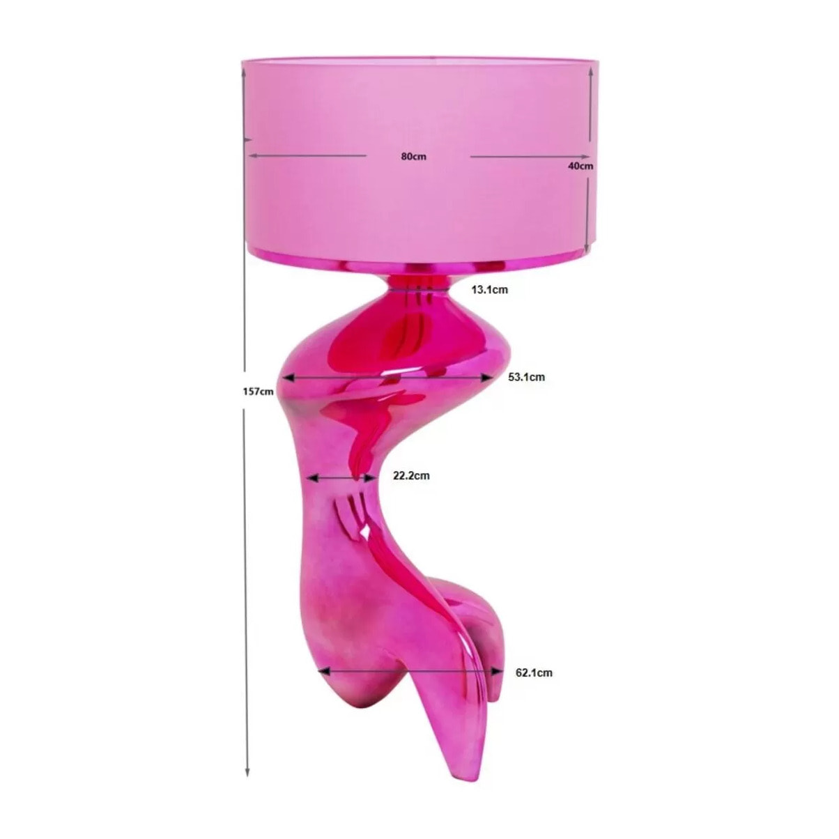 Lampadaire Flow Figure 157cm rose Kare Design