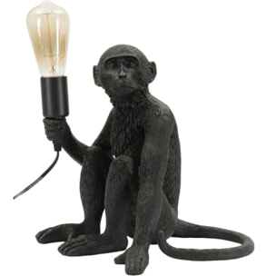 LAMPADA DA TAVOLO MONKEY SEDUTA NERO CM 33X33X32