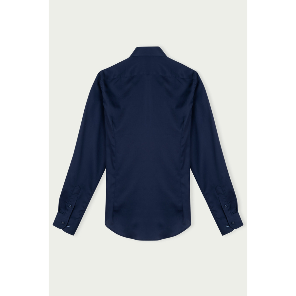 Camicia Uomo 1 Bottone Francese Slim Satin Unito Blu