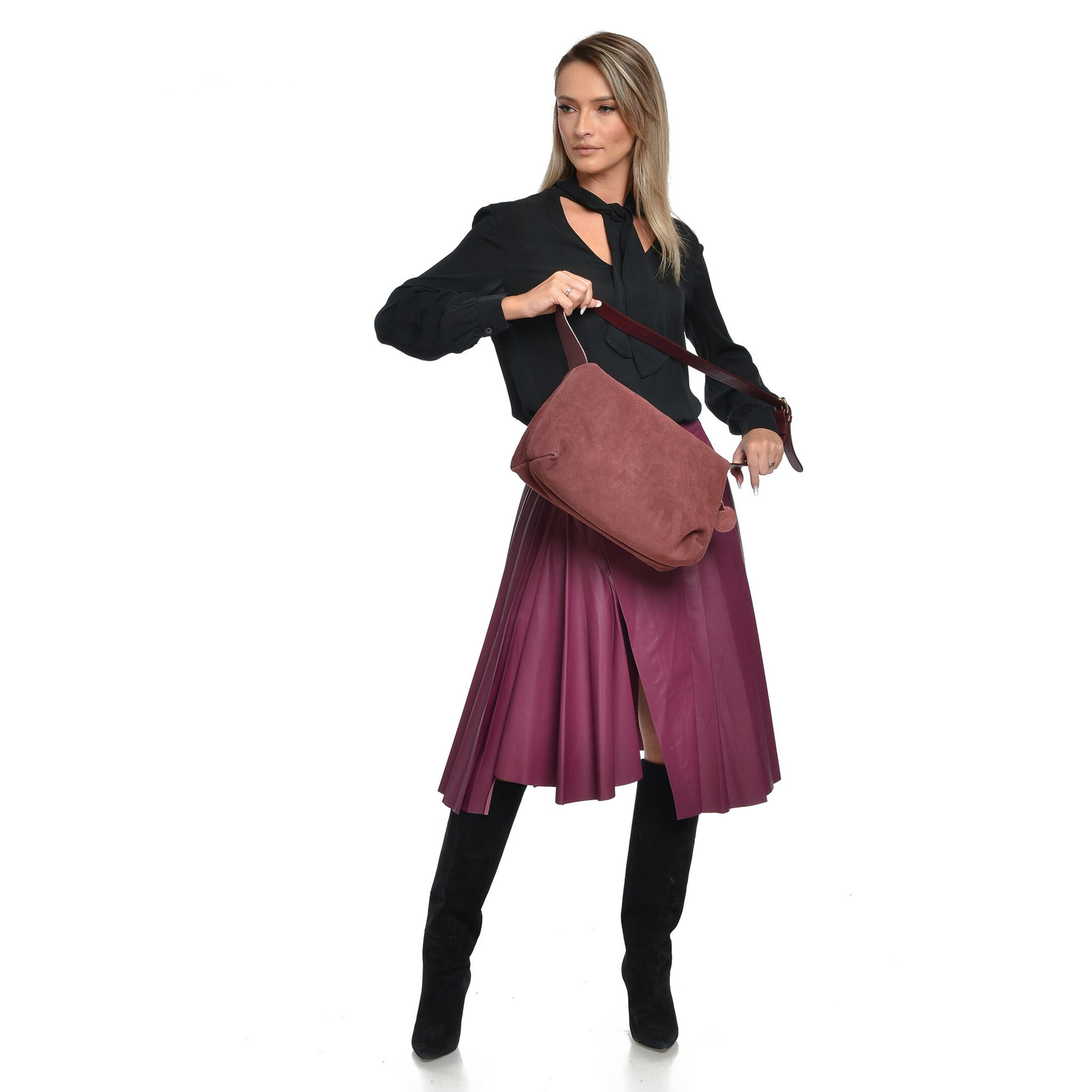 Borsa a tracolla Anna Luchini Bordeaux