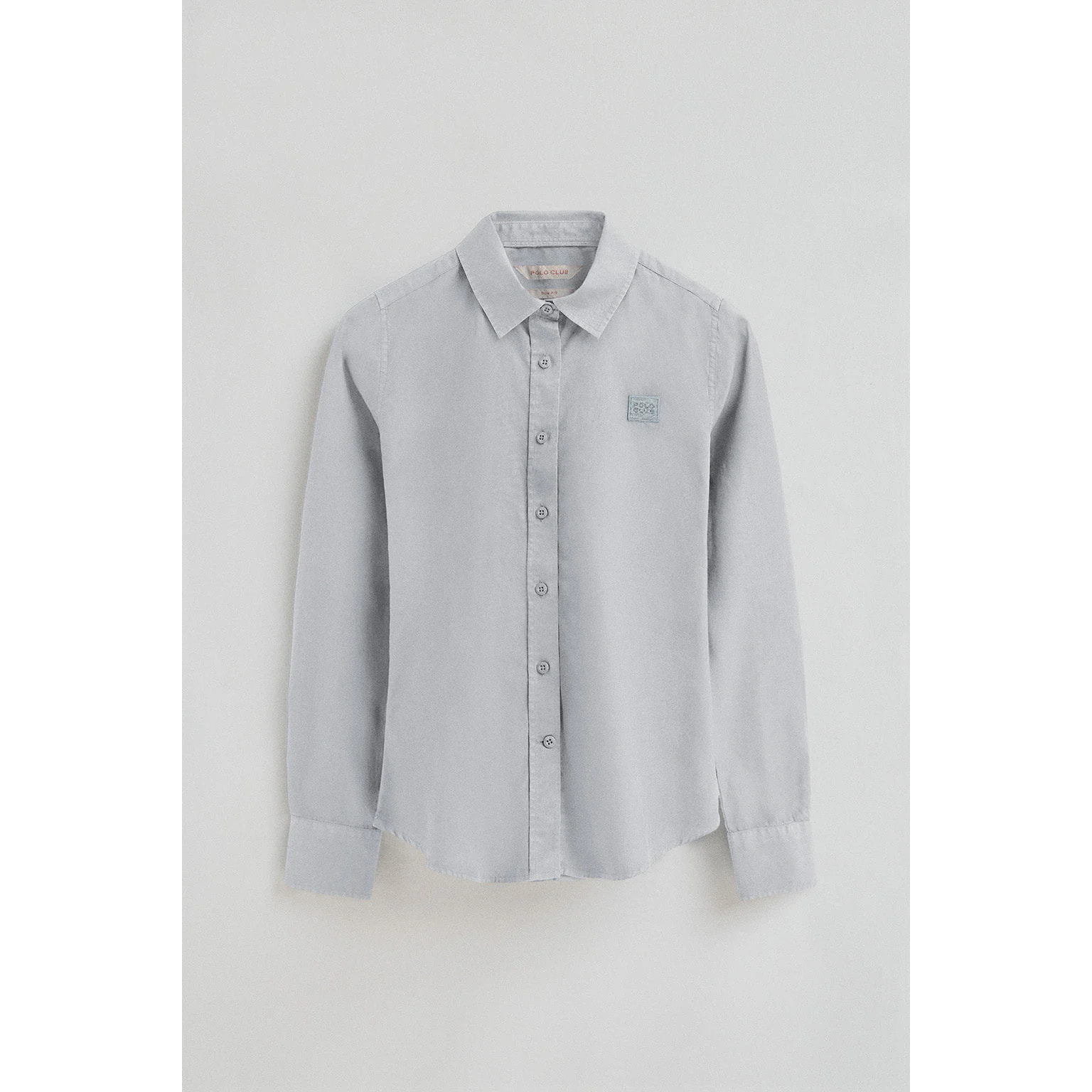 Camisa azul claro de corte slim con logo Polo Club