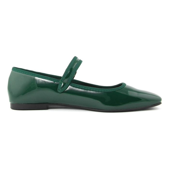 Ballerine Donna colore Verde-Altezza tacco:1cm