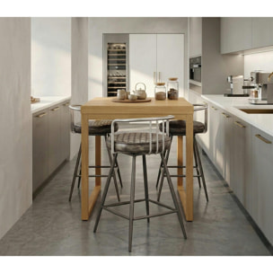 Tabouret de bar industriel brun BRISBANE