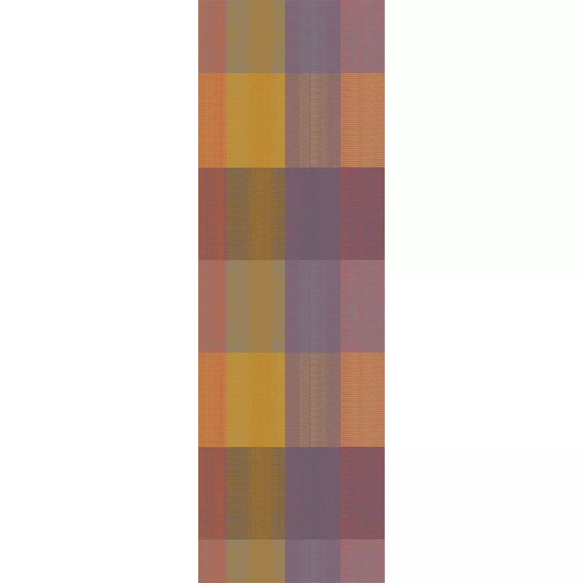 Chemin de table pur coton motif jacquard violet Mille ecossais velvet