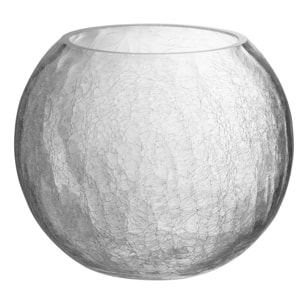 J-Line bougeoir Boule Craquele - verre - transparent