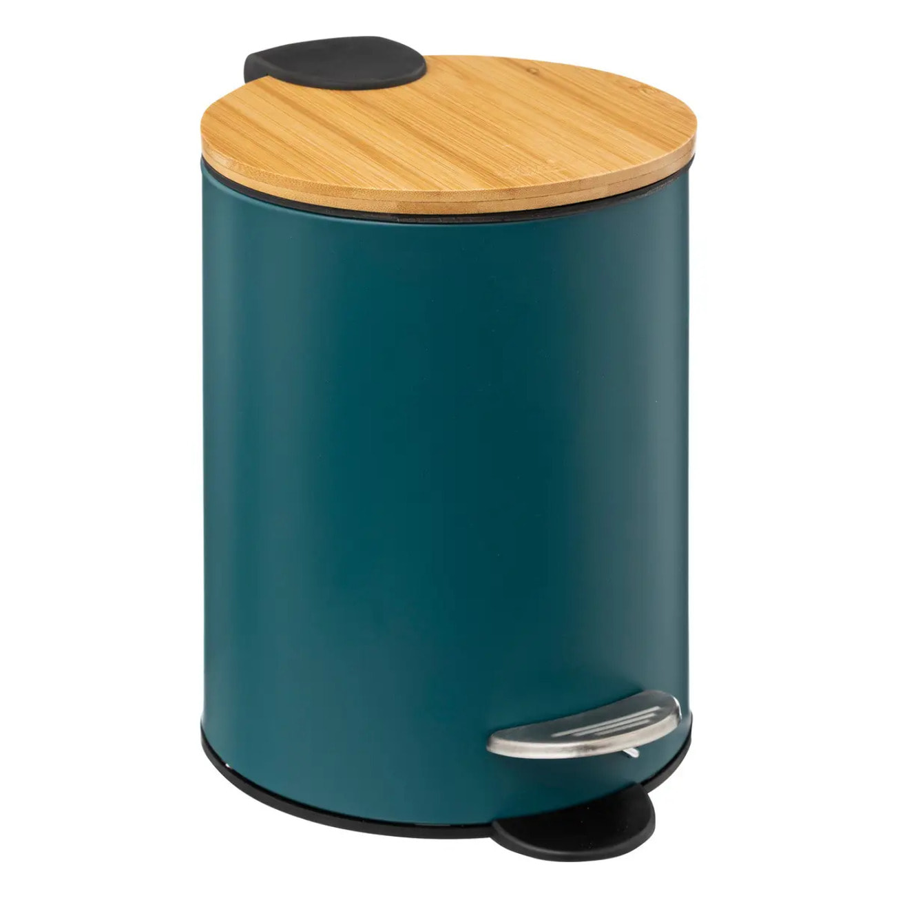 Poubelle soft close 3L "Modern Color" bleu pétrole