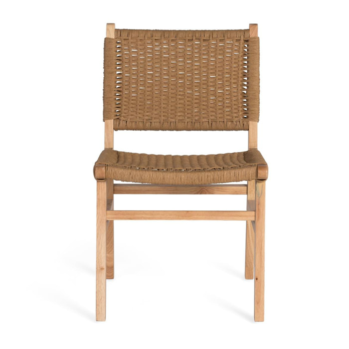 Silla de Madera de Caucho 50 Cm Estilo Contemporáneo