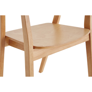 Chaises scandinaves en bois clair (lot de 2) BAHIA