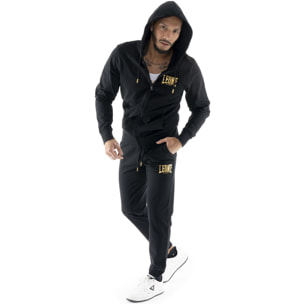 Tuta da uomo in cotone non garzato con cappuccio Leone Boxing legend
