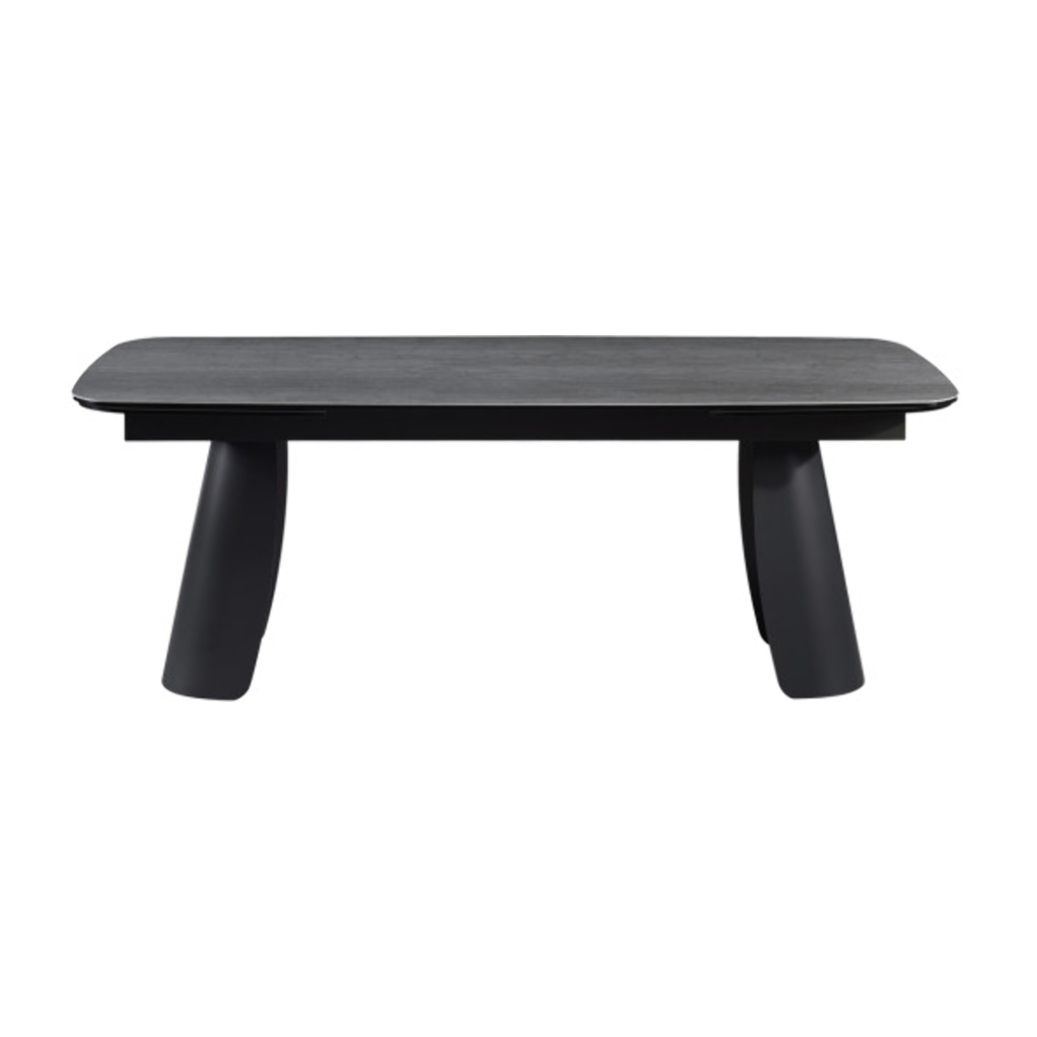 Table extensible 200 à 300 cm céramique gris pieds incurvés - MILANO
