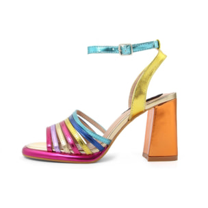 Sandali Donna colore Dorato-Altezza tacco:9,5cm
