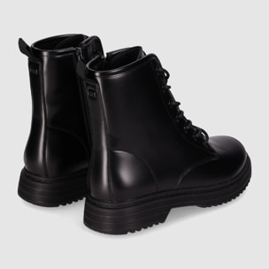 Botines de Piel Sintética - Negro - Tacón: 3 cm