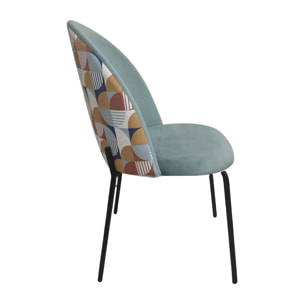 Chaise Bicolore Retro Geo - Lot De 2