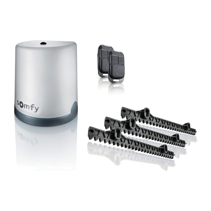 Motorisation de portail coulissant Freevia 400 RTS - Livrée avec 2 télécommandes Keypop et 4m de crémaillère