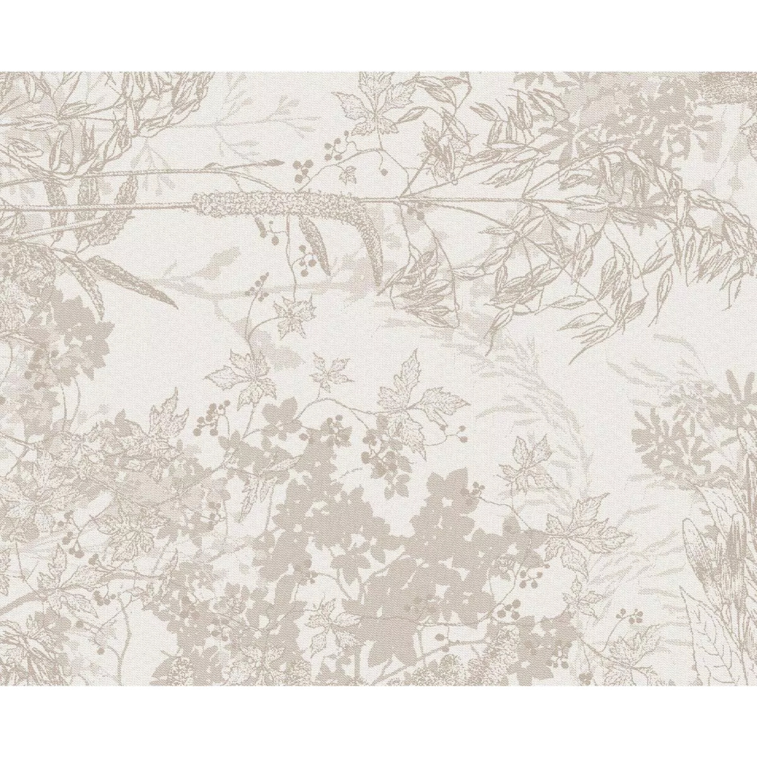 Set pur coton enduit motif jacquard Mille esprit jardins chanvre