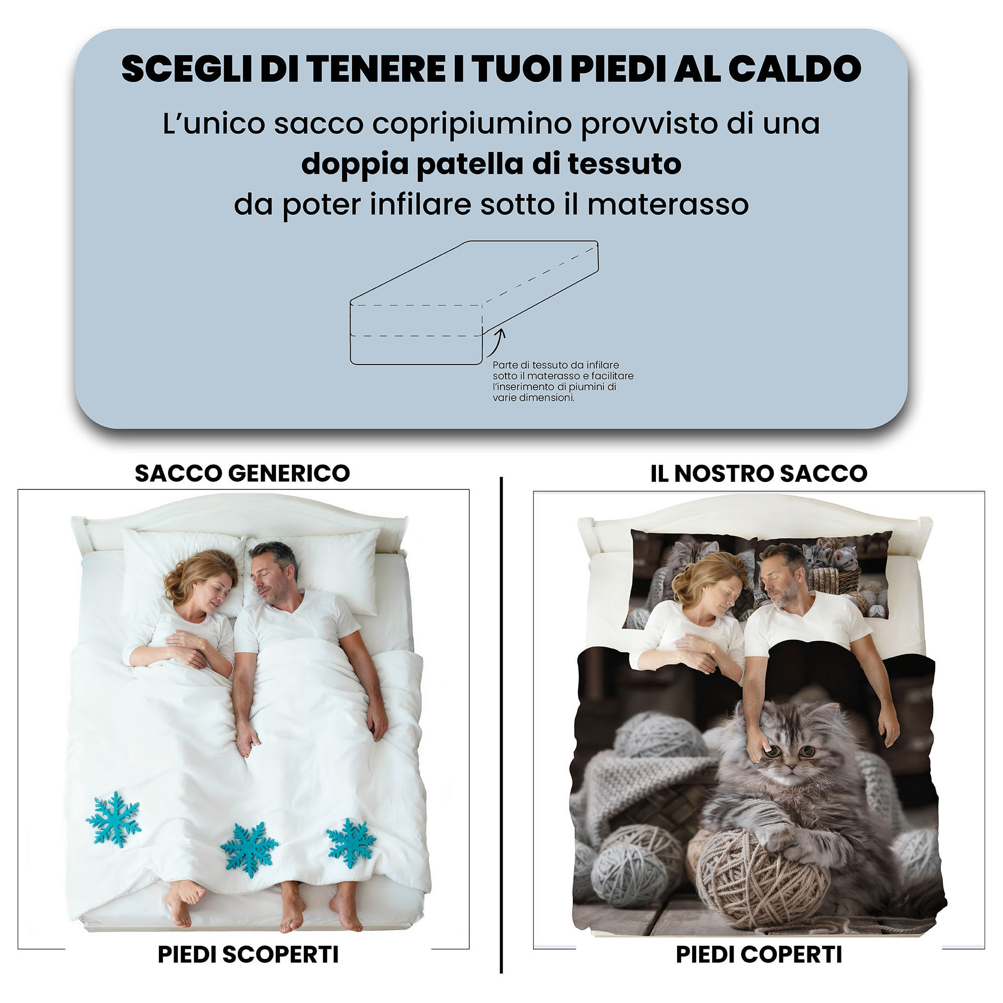 PARURE COPRIPIUMINO GOODNIGHT - STAMPA DIGITALE 100% Microfibra